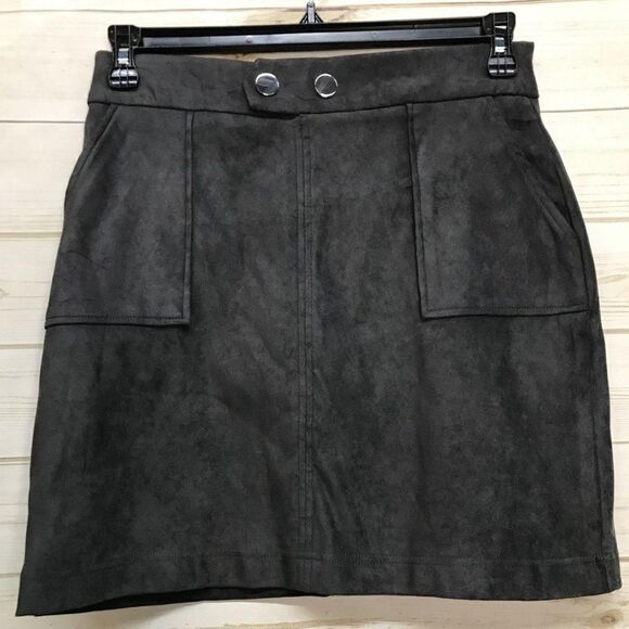 Size Small INC Faux-Suede Mini Skirt - Picture 1 of 1